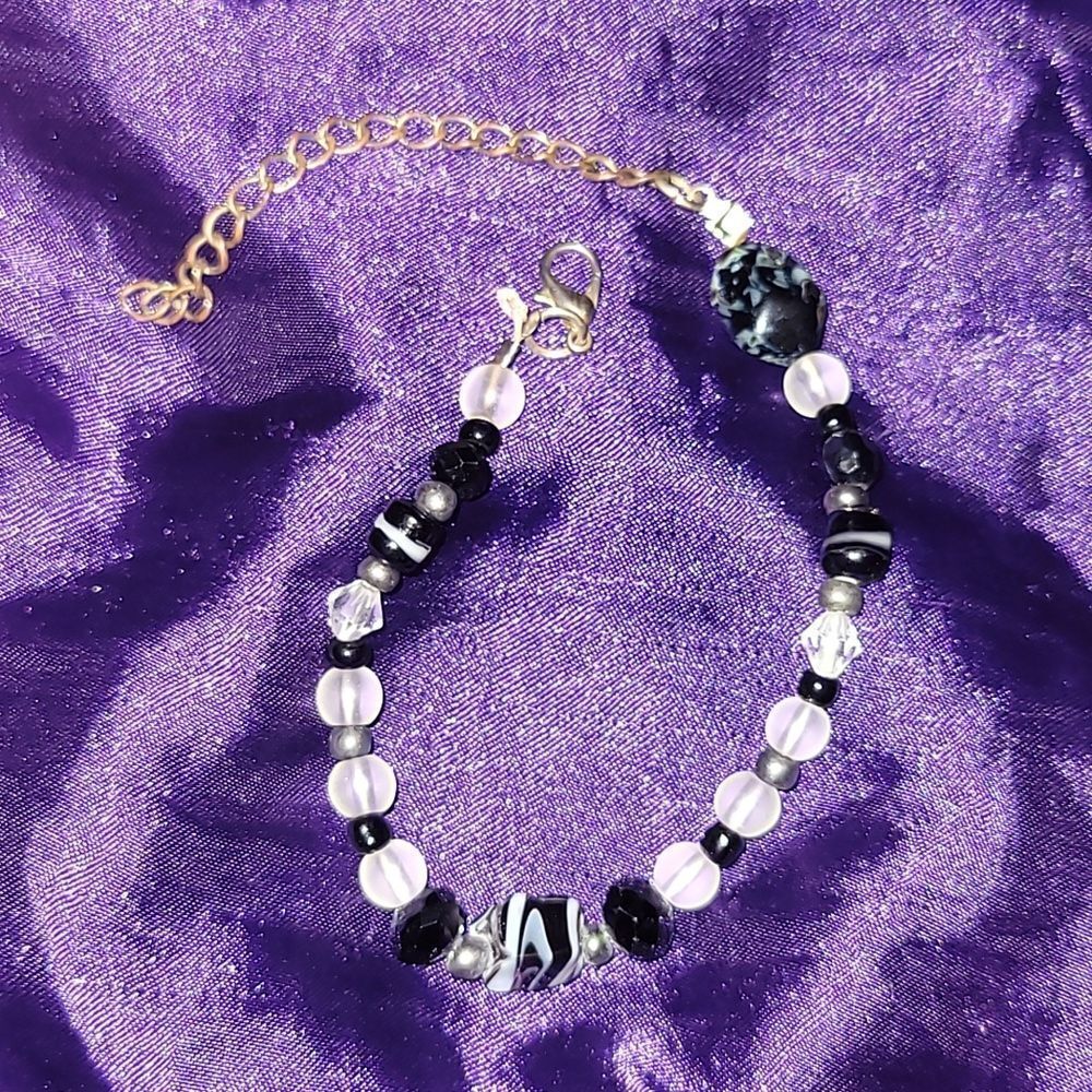 Hamdmade stone Charm bracelet- Only one of its kind